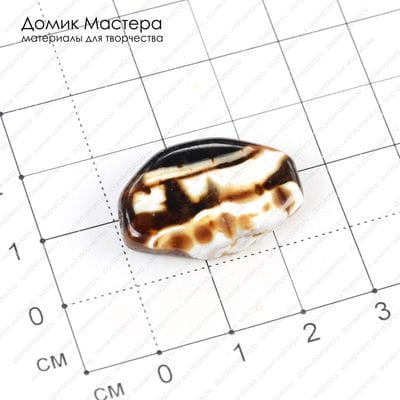 K-Bus-000577 - бусина, агат, тонирован, 25х17х4мм