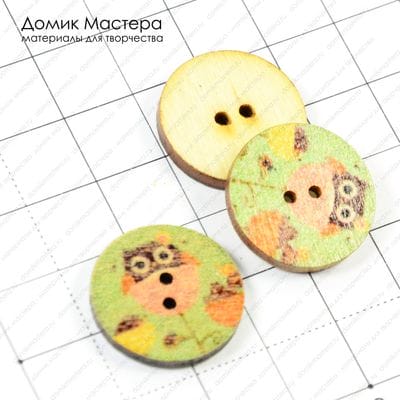 F-Pug-000050 - пуговица, дерево, 20мм