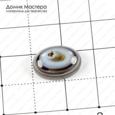 K-K-001363 - агат тонированный, "око", кабошон, 16х12х5мм