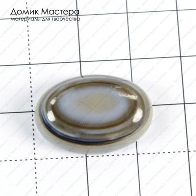 K-K-001314 - агат тонированный "око", кабошон, 25х17х7мм