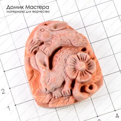 K-Kul-000386 - подвеска резная из камня, 49х40х9мм