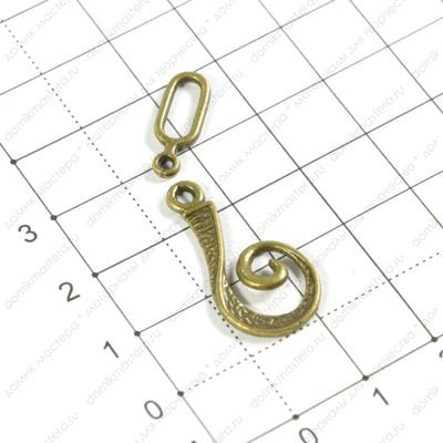 F-Zam-000010 - замочек-крючок, 26х13(17)мм