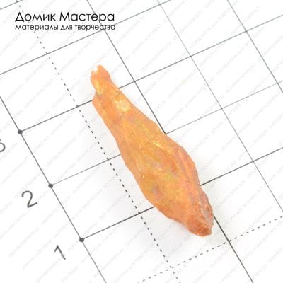 K-Kul-000342 - кристалл кварца, титановое напыление, подвеска,  33х8х7мм