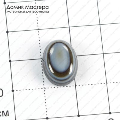 K-K-001328 - агат тонированный "око", кабошон, 16х12х5мм
