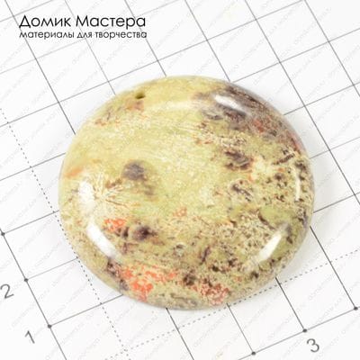K-Kul-000352 - яшма цветочная, подвеска. 45х8мм