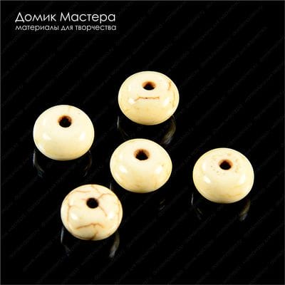 K-Bus-000712 - акрил, имитация бирюзы, бусина, рондель, 9х5мм