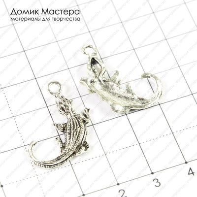 F-Pod-s-000256 - подвеска, под серебро, 27х17мм