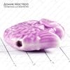 Bu-Ker-000002 - бусина, двусторонняя, керамика, рыбка, рыба, эмаль, 37х31х13мм
