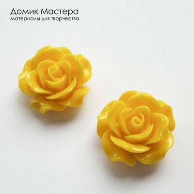 Bu-Akr-000074  - пара бусин, акрил, 20х20х9мм