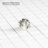 Bu-Met-000187 - бусина, "MOM", бижутерный сплав, с фианитами, для евробраслетов, 16х10х8мм