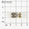 Bu-Met-000193 - бусина, металл, стразы, 6х10мм (отверстие 4мм)
