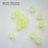 Bu-St-000127 -  бусина граненая, стекло, цвет светло-желтый, матовая поверхность, 8х6мм