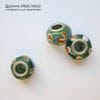 Bu-St-000137 - бусина, стекло, на европейский браслет, 13х10мм (отверстие 5мм)