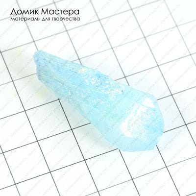 K-Kul-000426 - кристалл кварца, подвеска, титановое напыление, 42х18х12мм