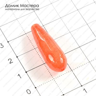 K-Bus-000571 - кварцит, бусина, граненая, тонирован, 29х10мм