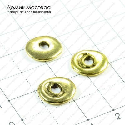 Bu-Met-000145 - бусина разделитель, 13х12мм