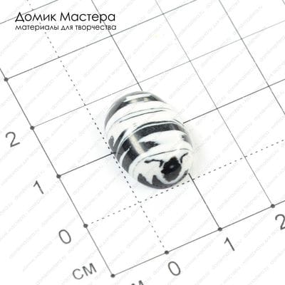 K-K-000344 - кабошон, ювелирный пластик, 18х13мм