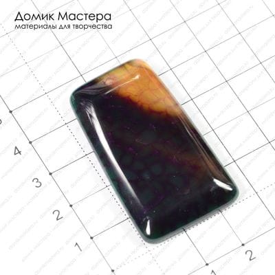 K-Kul-000324 - агат, тонирован, подвеска, 46х26х4мм