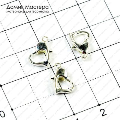 F-Zam-000050 - замочек, под серебро, 12х8мм