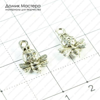 F-Pod-s-000259 - подвеска под серебро, пчелка, 16х12мм