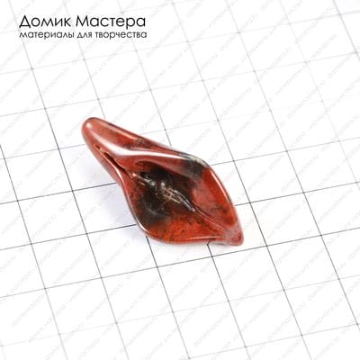 K-Bus-000557 - яшма, бусина, цветок, 35х16х10мм