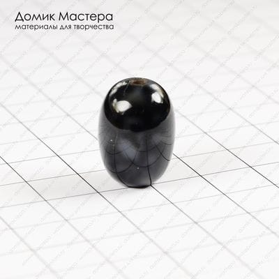 K-Bus-000614 - агат, бусина, тонирован, 19х13мм