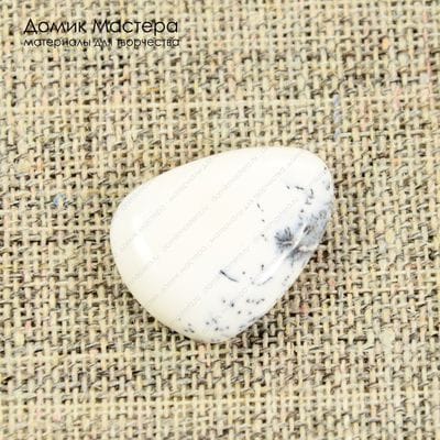 K-K-000575 - агат (опал) моховой, кабошон, 23х18х4мм