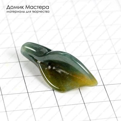 K-Bus-000525 - агат индийский, резная бусина, 35х16х10мм