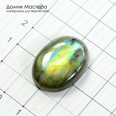 K-K-000443 - лабрадорит (спектролит), кабошон, 26х20х5мм