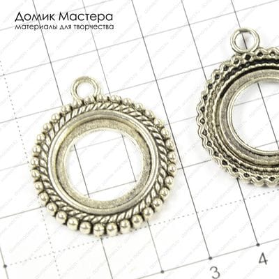 F-Pod-s-000322 - подвеска, под серебро, 35х30мм, рамка 19мм