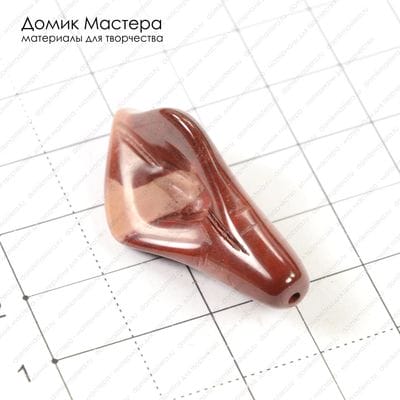 K-Bus-000496 - бусина, резная, яшма, 35х18мм
