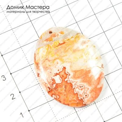 K-Kul-000268 - агат, подвеска, 41х33х4мм