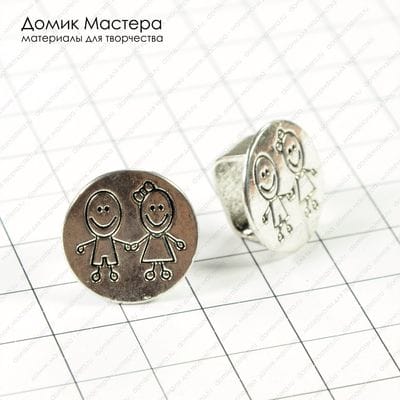 Bu-Met-000134 - бусина, d=18мм