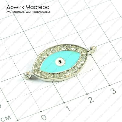 F-Kon-000089 - конектор, стразы, эмаль, 35х15мм