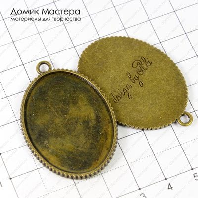 F-Pod-b-000147 - подвеска, под бронзу, 48х33мм, рамка 40х30мм