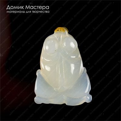 K-Kul-000678 - агат, подвеска, резная рыбка,    натуральный камень, 28х20х9мм