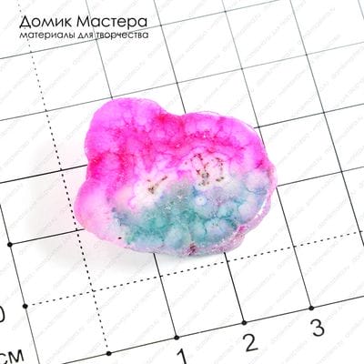 K-K-001127 - кварцевая друза тонированная, кабошон, 30х25х7.5 мм