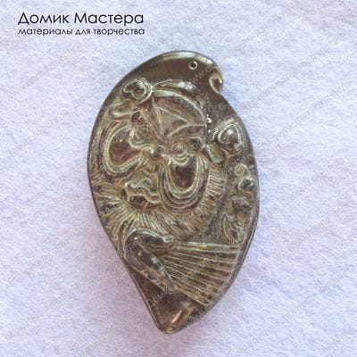 K-Kul-000221 - подвеска резная, яшма, 55х34х15мм