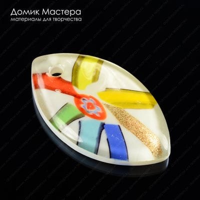K-Kul-000535 - подвеска из муранского стекла, 59х35х10мм