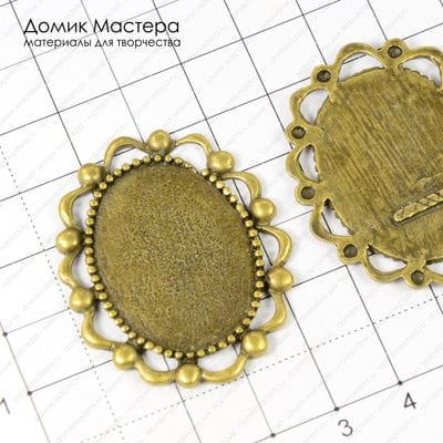 F-Pod-b-000151 - подвеска, под бронзу, 42х33мм, рамка 22х30мм