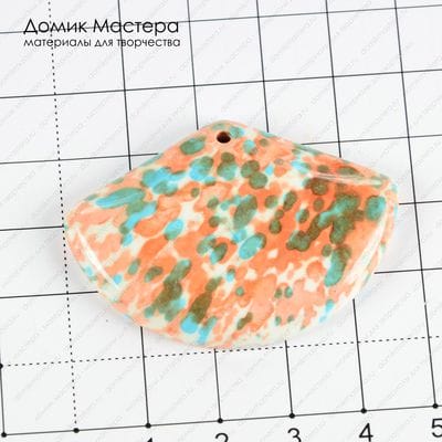 K-Kul-000601 - каменная крошка, подвеска, 49х35х7мм