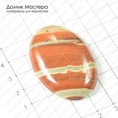 K-Kul-000235 - подвеска, яшма, 51х34х8мм