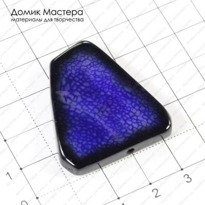 K-Bus-000416 - агат, тонирован, бусина, 37х34х5мм
