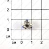 Bu-Met-000031 - Бусина - синие стразы - под серебро