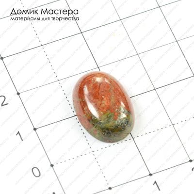 K-K-000330 - яшма, кабошон, 18х13х6мм