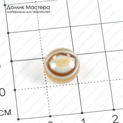 K-K-001324 - агат тонированный "око", кабошон, 11х8мм