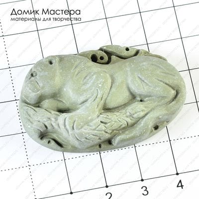 K-Kul-000534 - резная подвеска, каменная крошка, 47х30х10мм