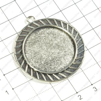 F-Pod-s-000194 - подвеска - рамка (30мм) - под серебро - 46х41мм