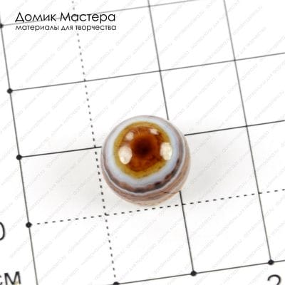 K-K-001356 - агат, "око", кабошон, 11х9мм