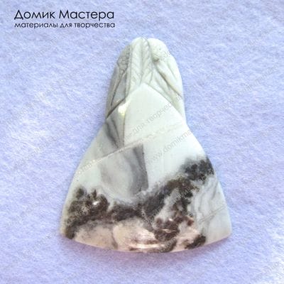 K-Kul-000220 - яшма, подвеска резная, 62х50х5мм